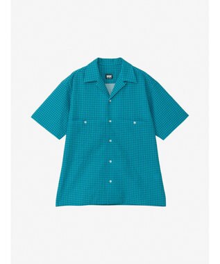 HELLY HANSEN 【速乾・UVカット・耐海水・耐塩素】ショートスリーブ マリンリゾートシアサッカーシャツ ブルージェイ