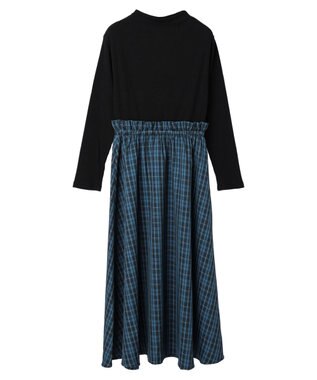 Green Parks ・ＥＬＥＮＣＡＲＥ　ＤＵＥ　チェックキリカエワンピース Blue