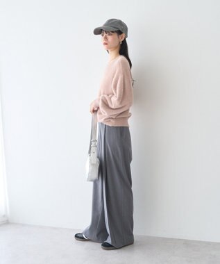 earth music&ecology ミニシャギープルオーバー Light Gray
