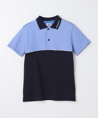 J.PRESS KIDS 【140-170cm】 ブロッキングポロシャツ ライトブルー