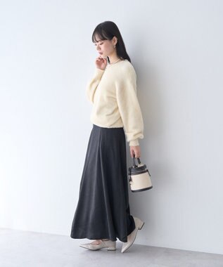 earth music&ecology ミニシャギープルオーバー Ivory