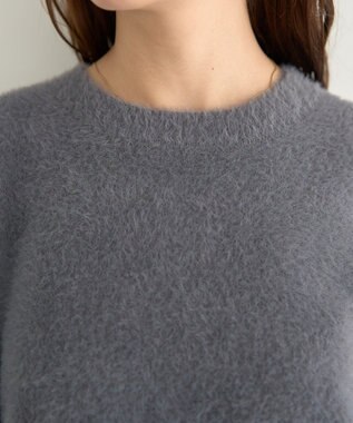 earth music&ecology ミニシャギープルオーバー Charcoal Gray