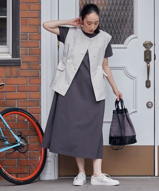 ANY 【2WAY/PC・A4サイズ収納可】メタルポイントキャンバス地リュック グレー系