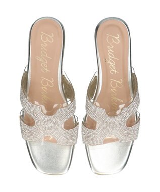 Bridget Birkin 【Bridget Birkin】クリアビジューミュールサンダル シルバー