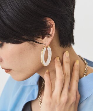 AMERICAN HOLIC 【ステンレス】トートイズライクフープピアス