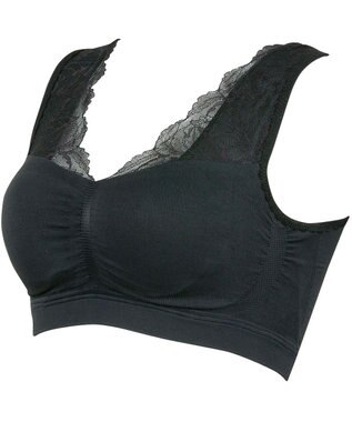 Wing ノンワイヤーブラ バストの脇流れを防ぐ 就寝中も日中のくつろぎタイムも 【ナイトアップブラ ルーム】 ブラジャー ナイトブラ KB3511 ウイング／ワコール ブラック