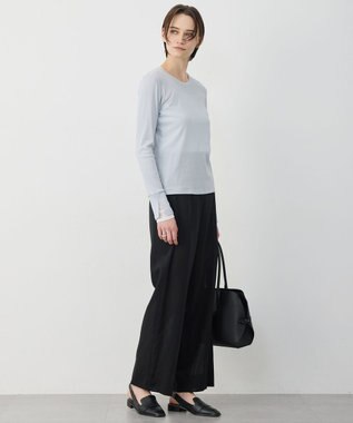 ICB L セミシアーテレコ レイヤード風カットソー サックスグレー