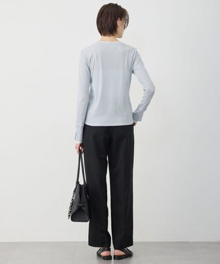 ICB L セミシアーテレコ レイヤード風カットソー サックスグレー