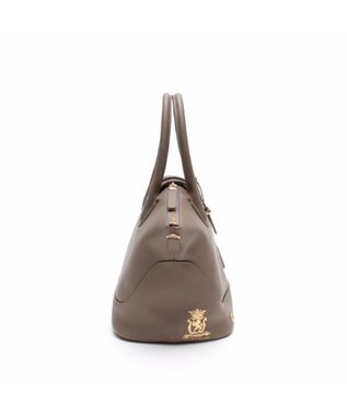 A.D.M.J. 【牛革】クラシックアニルブリロ/ノーブルファスナートート25cm(ショルダーストラップ付) AN.ブラウン