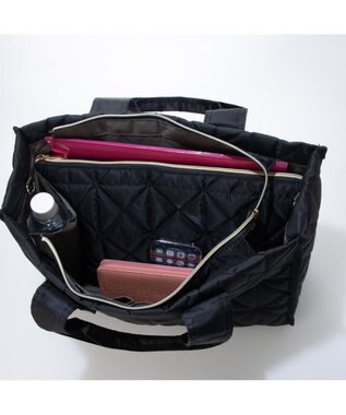 UNBILLION カシュカシュ cachecache / ボックスパテッドキルト2wayトート ブラック