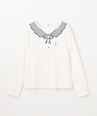 組曲 KIDS 【110-140㎝】トロンプルイユロン Tシャツ オフホワイト