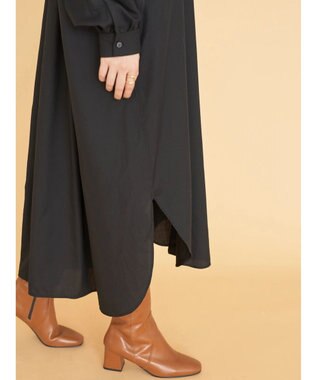 AMERICAN HOLIC イージーケアＷポケットシャツワンピース Black