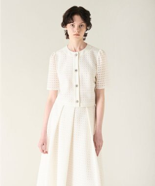 GRACE CONTINENTAL レースショートトップ ホワイト