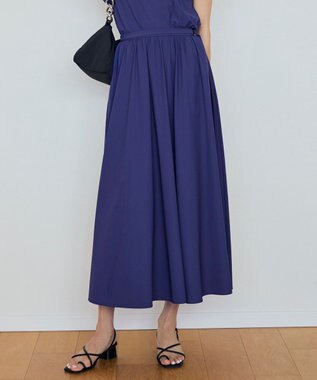 ICB 【接触冷感・UVカット・速乾・洗える】マットスキューバ フレアスカート ロイヤルブルー系