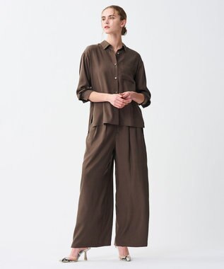 uncrave フィブリルシャンブレー ミドルシャツ ブラウン