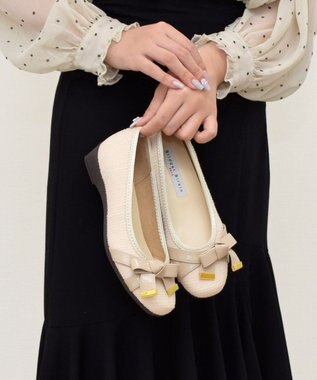  【Bridget Birkin walk】エナメルリボンコンフォートパンプス