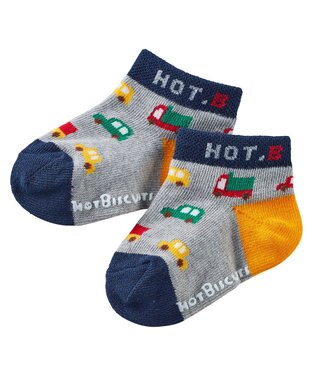 MIKI HOUSE HOT BISCUITS ワンポイント半袖Tシャツ＆ローカットソックスギフトセット【BOX付き】 黄