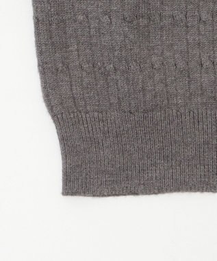 WEGO 【WEB限定/25年秋冬新作】別注USPOLOケーブルニットポロ グレー