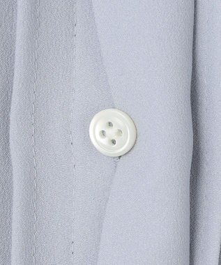 J.PRESS LADIES 【洗える】ヌーディスバックサテン ボウタイ ブラウス サックスブルー系