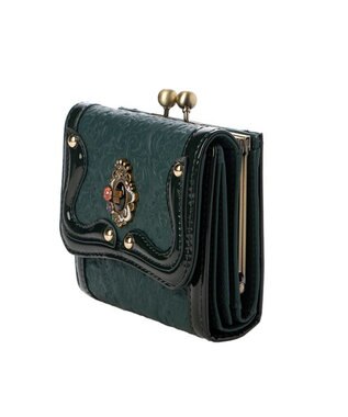 ANNA SUI セルパン 二つ折り口金財布 グリーン