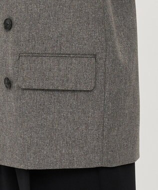 uncrave 【手洗い可】ウォッシャブル ツイード ジャコット（uncrave STANDARD） グレーツイード