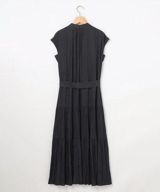 組曲 S 【WEB限定】ギャザーライトデシン ティアードワンピース ネイビー系