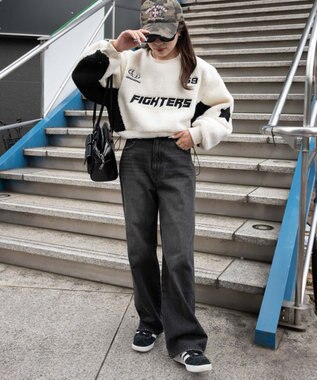 WEGO スポーツグラフィックボアショートプルオーバー ホワイト