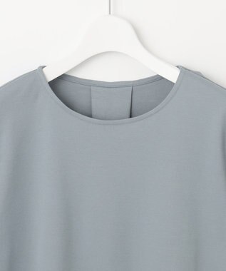 J.PRESS LADIES 【接触冷感・UVケア】コンパクトコットンスムース ツイストスリーブ カットソー スモーキーグリーン系