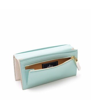 A.D.M.J. 【スネークレザー】アールデコモチーフロングウォレット ホワイトパール