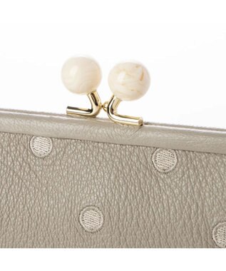 UNBILLION perche アクリル玉がま口長財布 グレードット