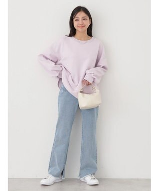 earth music&ecology サイドボタンダンボールプルオーバー Light Pink