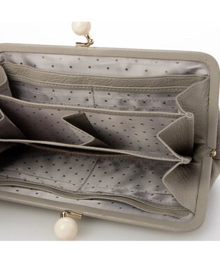 UNBILLION perche アクリル玉がま口長財布 グレードット