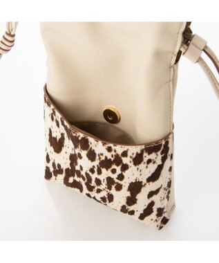 UNBILLION kakatoo ハラコポケットモバイルショルダー ベージュ