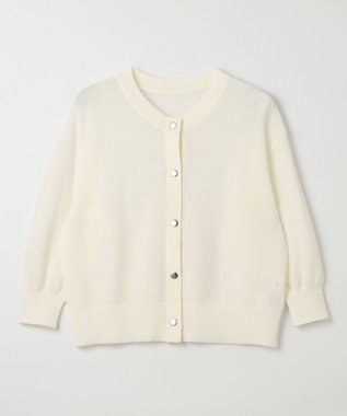 ANY シアーニットショートカーディガン エクリュ