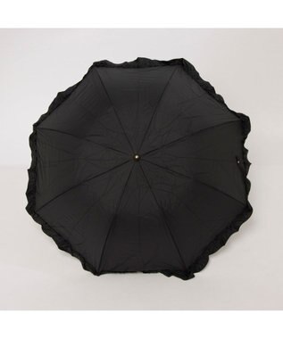 UNBILLION カシュネ cachenez / PUビッグフリルトップレス2段折りたたみ傘 ブラック