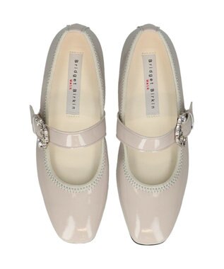 Bridget Birkin ＜3E＞【Bridget Birkin Walk】ビジューメリージェーンパンプス グレーエナメル