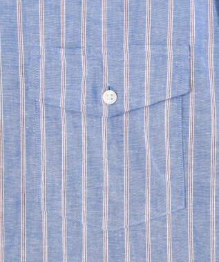 J.PRESS MEN 【WEB・一部店舗限定】コットンリネンストライプシャツ ダルブルー系1