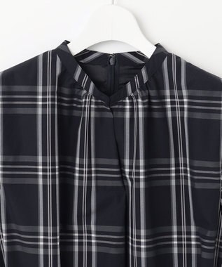 J.PRESS LADIES L 【洗える】コンパクトチェック ワンピース ネイビー系3