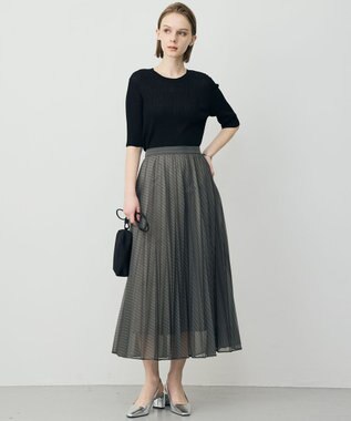 ICB カールマイヤープリーツ スカート スティールカーキ