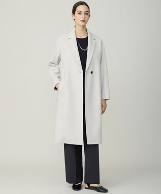 ICB L ウールカシミヤメルトン チェスターコート トープ