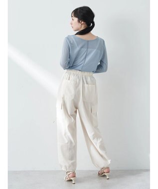 earth music&ecology シアーカットプルオーバー Grayish Blue