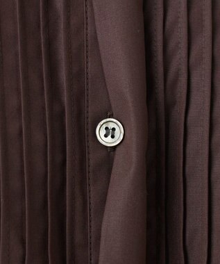 23区 S 【R(アール)】チンツコットン シャツワンピース ダークブラウン系