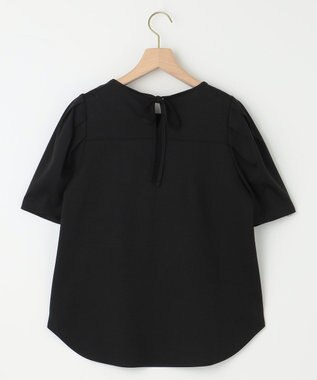 組曲 S 【洗える・接触冷感】タックスリーブポンチ カットソー ブラック系