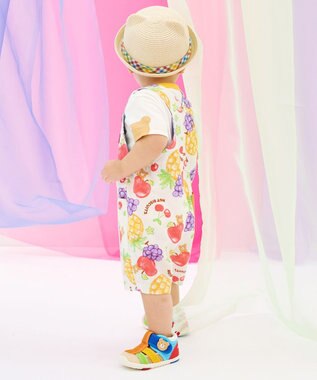 MIKI HOUSE HOT BISCUITS 【44-48cm】 麦わら風 くまみみ ハット ベージュ