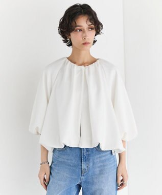 【セレモニーにも/洗濯機可】バルーンヘムライトブルゾン​