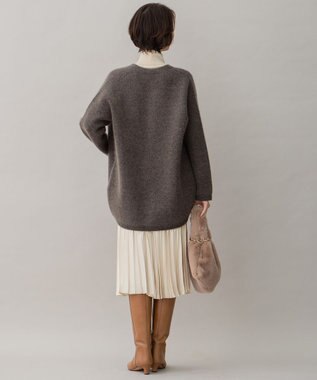 自由区 【洗える】ロイヤルサテン プリーツスカート ベージュ系