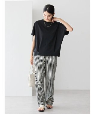 AMERICAN HOLIC 接触冷感裾タックカットプルオーバー Black