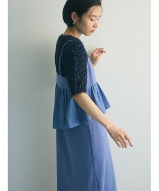 Green Parks armonia.ペプラムキャミワンピース Gray