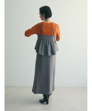 Green Parks armonia.ペプラムキャミワンピース Gray