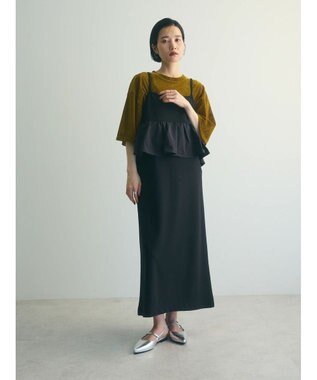 Green Parks armonia.ペプラムキャミワンピース Gray